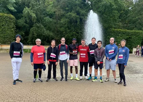 Photo de groupe des coureurs