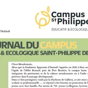 Couverture partielle du journal du Campus Saint Philippe