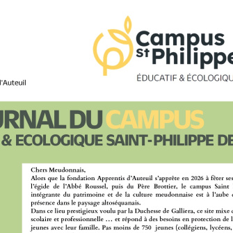 Couverture partielle du journal du Campus Saint Philippe